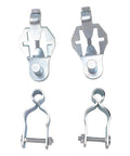 Heavy Duty T Post Gate Hinge Kit 1-3/8 Inch Galvanized Iron Fence Hinge For Chain Link Gates Farm And Garden Yard Gate Hardware Rust Resistant