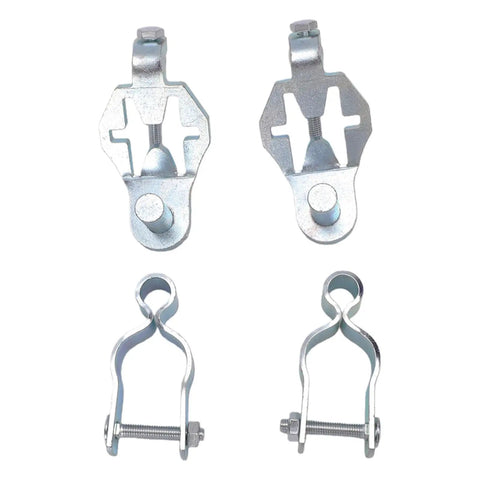 Galvanized T Post Gate Hinge Kit 2 Pack With 200 Degree Swing, Heavy Duty Chain Link Fence Gate Hinges for Farm Garden Yard