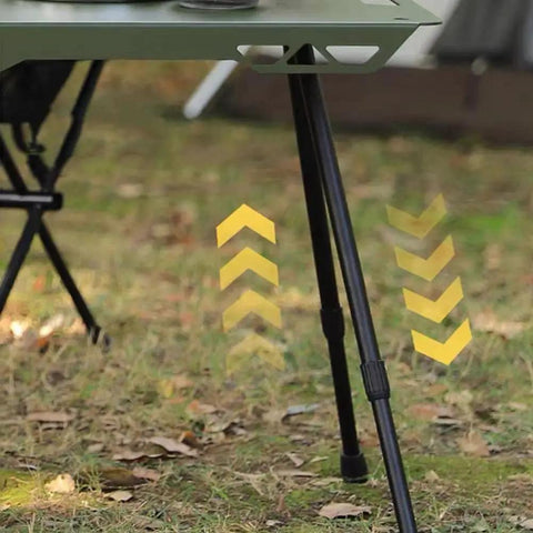 Hella Solid Folding Replacement Table Legs With Adjustable Height Support Stand For Outdoor Camping And Backyard Hangouts quick setup on bumpy dirt.