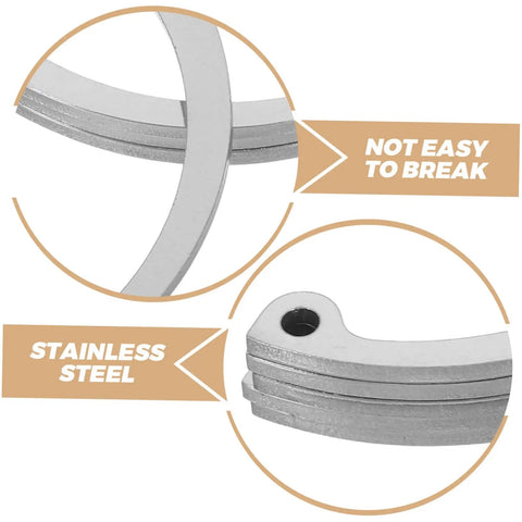 5 Piece Stainless Steel C Clip Retaining Ring Kit for Grooved Shafts Easy Install Snap Ring Set close-up showing durable material