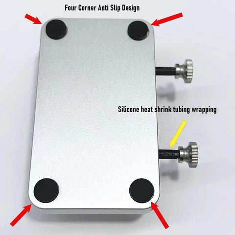 Heavy Duty Wire Clamp Soldering Station Holder With 4 Magnetic Clips For Electronics Repair And Jewelry Welding Up To 12mm Opening heat resistant fixture tool with anti-slip design and silicone tubing.