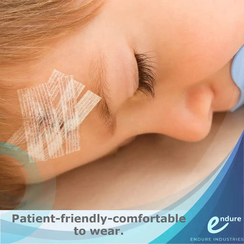 Reinforced Wound Closure Strips Half Inch By Four Inch For Small Cuts And Lacerations, 30 Total, 3 Per Sheet, 2 Sheets Per Pouch, 5 Pouches, A Must Have Backups To Stitches And Quick Skin Approximation For Easy First Aid on cheek