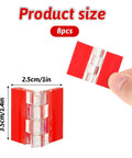 Clear Plastic Hinges 8 Pack Self Adhesive Acrylic Piano Hinges For Cabinets Lids Drawers And DIY Furniture Projects Easy Install