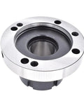 Premium Mini Flange Four Axis Collet Chuck For Lathe Tool High Precision Carbon Steel ER16 ER25 ER32 ER40 ER50 Compatible 80mm And 100mm Fixture top view of durable carbon steel construction