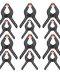 Cool 20 Piece Plastic Spring Clamp Kit For Woodworking And DIY Projects, Lightweight Durable Clips Perfect For Balloon Arches Backdrop Fastening And Crafts. 20 black plastic spring clamps