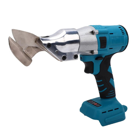 Brushless Electric Metal Shear With 360 Rotating Head And Variable Speed for stainless steel cutting, featuring ergonomic grip and LED light.
