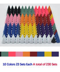 Badass Colorful Cone Spikes and Punk Metal Screwback Rivets Bullet Studs for Leather Craft DIY Kit 230 Pieces 7X10MM in various colors.