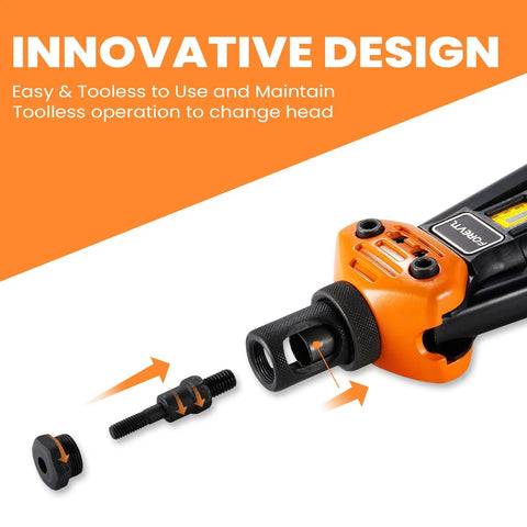 Replacement Mandrel for Rivet Nut Tool Kit and Manual Rivet Nut Gun with Nose Pieces Metric M10 1 Pack, showing assembly parts.