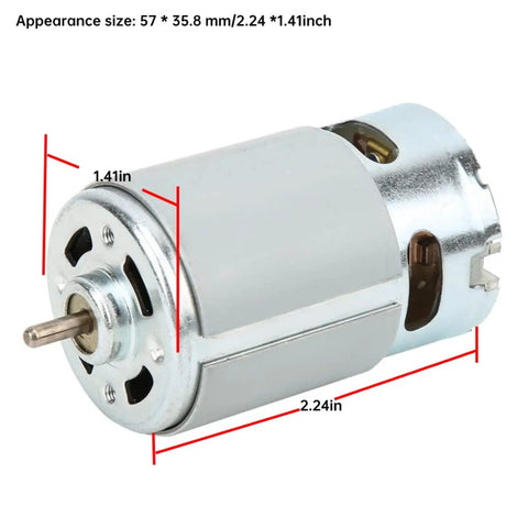 Beefy Electric Gear Motor RS 550VC 7527 DC 12 to 24V cordless hand drills size details