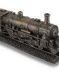 10.5 Inch Steam Locomotive Engine Cold Cast Resin Statue In Antique Bronze Finish Steampunk Decor