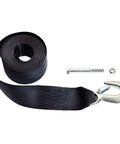 Beefy 2 Inch Heavy Duty Winch Strap With Hook, 25 Feet Long, 4000 Lbs Break Strength, Fits Winches Up To 2600 Lbs, 150 Percent Rating, Perfect For Trucks, Trailers, Off Road Recovery black strap roll with steel hook and bolt