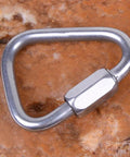 Stainless Steel Carabiner Heavy Duty Safety Lock For Climbing Caving Rappelling Firefighting Rescue And Industrial Rigging Up To 60kN Load Capacity 6mm Ideal For Outdoor Adventures Worksites And Industrial Rigging In Harsh Environments