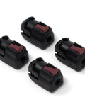 No Sweat Quick Release End Fittings For 10mm Ball Stud Gas Spring Struts 4 Pack Heavy Duty Gear black fittings for RV use.