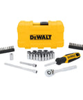 Fifty Piece Mechanics Tool Set With Three Eighths Inch Drive Full Polish Chrome Five Degree Arc Swing Includes Wrenches And Sockets