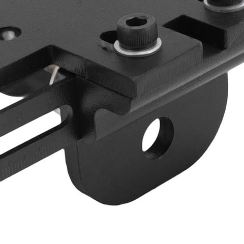 Close-up view of the adjustable clamp from Pro Upgrade 3 In 1 Dowel Jig Kit for woodworking projects, showcasing high carbon steel design.