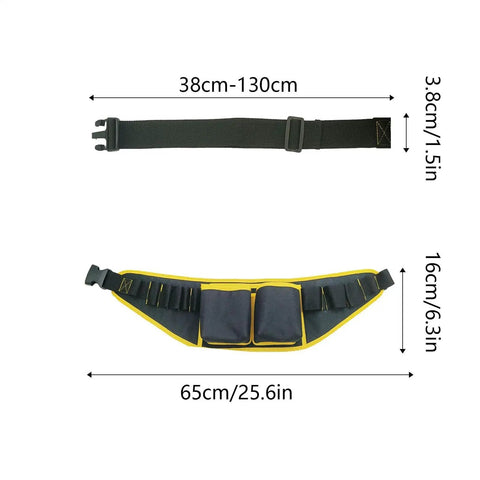 Gardener Tool Belt With Quick Access Pockets Portable Waist Bag dimensions with adjustable strap and multiple compartments