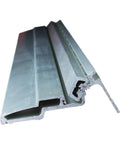 Heavy Duty Full Surface Aluminum Continuous Door Hinge 83 Inch Gray Commercial Grade Piano Strap close-up view showing the profile and design details.