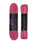 Reflective Pink Roller Skate Laces, 96 Inches Long, Light Reflective Shoelaces for Derby Skates, Boots, and Figure Skates