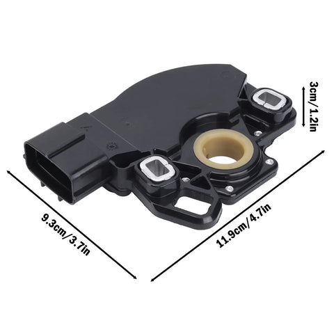 Premium Neutral Safety Switch For Ford F150 E250 Expedition Replaces OE 1L2Z7F293AA, showing dimensions of 11.9cm x 9.3cm.