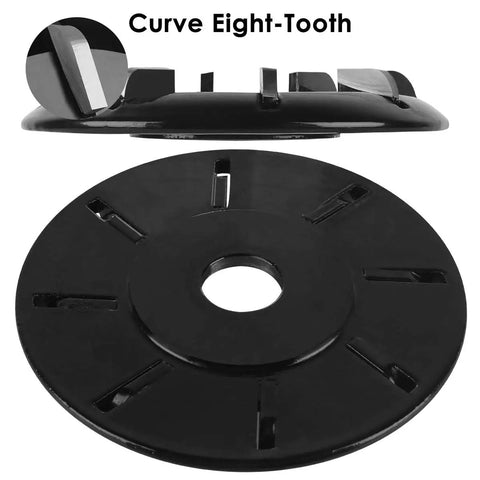 Turbo Wood Carving Disc Curve 8 Teeth For Smooth Fast Milling In Woodworking And Sculpting shown at various angles