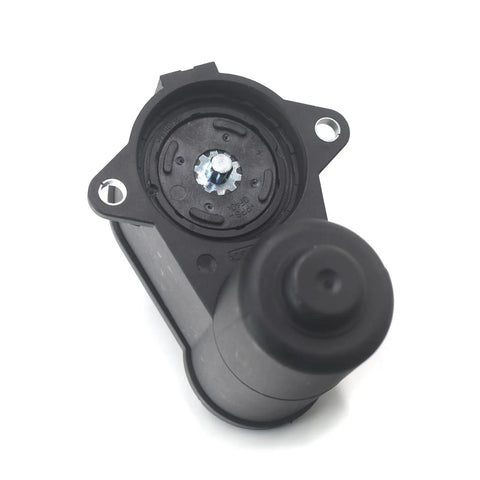 Rock Solid Parking Brake Actuator Replaces 3C0998281a with six torx bolts top view shows actuator mechanism for Volkswagen Passat CC Tiguan Audi Q3.