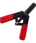 Ergonomic Plastic Rivet Gun Kit With 41 Piece Assorted Nylon Rivets And Fastener Removal Tool Ideal For Auto Electronics And Furniture Repairs Hand Riveter With Non Slip Grip For Easy DIY Friendly Fixes featuring red handles and black mechanism.