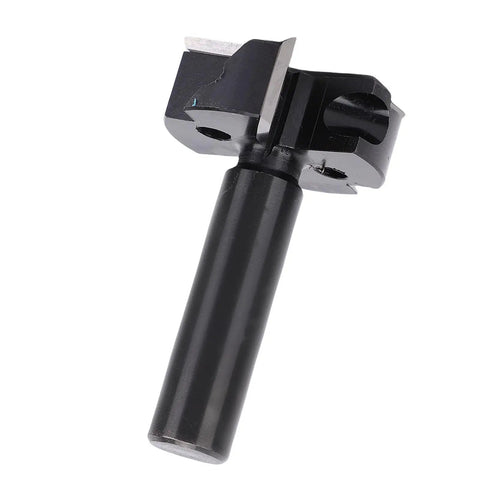 Top Tier 1/2 Inch Shank Spoilboard Surfacing Bit With Durable Carbide Blade And 1-1/2 Inch Slotting Hole, close-up view showing cutting edge.
