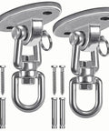 Heavy Duty Ceiling Swing Mount Set Stainless Steel Hangers With Free Swivel Hooks For Yoga Swing Indoor Outdoor Swing Set Porch Swing Chair And Punching Heavy Bag 2000 Lbs Capacity Each 2 Pack
