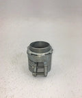 Built Tough One And A Half Inch Squeeze Connector For Electrical Conduit with snug grip, steel material for robust connections.
