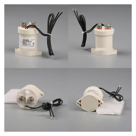 Premium 12 Through 72 Volt Dc Contactors And Relays For Electric Vehicle Chargers, compact power relay with robust wiring and copper terminals.