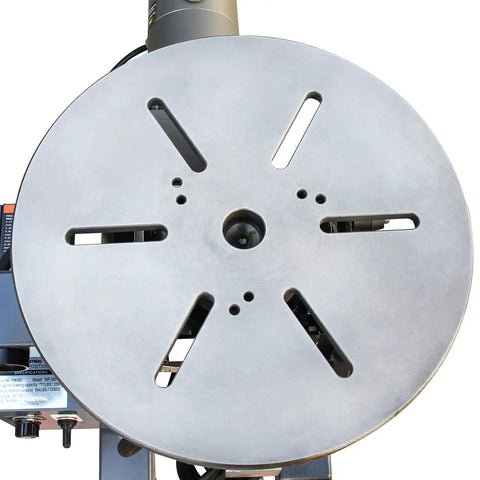 Built Like A Tank Welding Positioner Offering 771 Pound Horizontal Capacity And No Hassle 110V Single Phase Rotation for smooth welding surface.