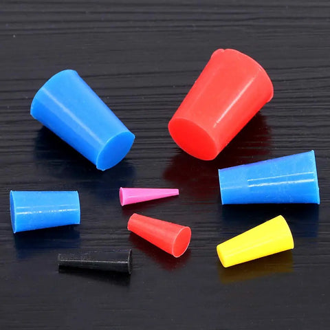Assorted Pro Grade High Temp Silicone Rubber Protective Tapered Plug Kit for Masking in Powder Coating Painting Anodizing Plating