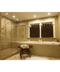 Bathroom with RL Series 5/6 Inch Recessed LED Retrofit Downlight With White Baffle Trim For Ceiling And Shower