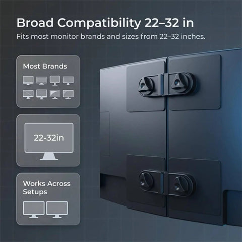 Two Pack Magnetic Monitor Bracket For All Computer Monitors Curved And Flat Screens Snap On Magnetic Connection Tool with branding