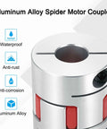 Aluminum Shaft Coupling 10mm To 16mm Flexible Spider Joint, 50mm Length, 40mm Diameter, Motor Coupler For 3D Printers CNC Routers Milling Machines And DIY Projects, Encoder Ready, aluminum alloy