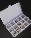 Woodruff Key Set 140 Piece Pro Grade Stainless Steel Keyway Assortment For Shaft Fastening 12mm 16mm 20mm 25mm shown in box