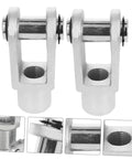 Y Shape Air Cylinder Connectors Clevis End 2 Pack For Easy Installation Industrial Quick Fittings For Pneumatic Systems And Mechanical Applications For Heavy Duty Use, carbon steel