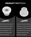 Flanged Sleeve Bearings Nylon Bushings 6mm Bore 8mm OD 8.1mm Length White Self Lubricating Plastic Bearings Pack of 20, material and function details
