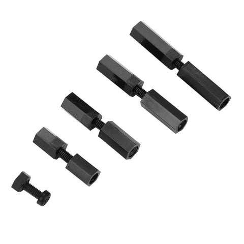 Nylon Hex Spacer Standoff Kit 180 Piece Black Standoffs Screws Nuts Set For Circuit Boards And Machinery Assembly Durable Nylon With Precise Threads Easy To Clean In Humid Environments, black nylon hex standoffs with screws