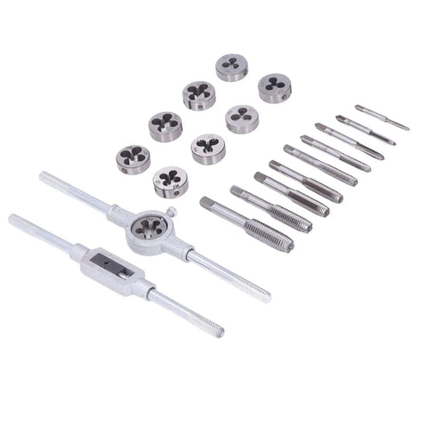 Zoeyilan 20 Piece Tap And Die Set Tool Steel Thread Repair Kit For Car Auto Body Diy Aluminum Cast Iron M3 To M12 Sizes With Storage Box, taps and dies
