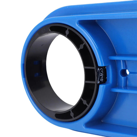 Upgrade Your Home With This Ultimate 1 3/8 To 1 34 Inch Door Lock Installation Kit Including Guide Template, High Speed Steel Hole Saws And Drill Bit For A Smooth Wood Job. 1 3/4 in blue plastic template