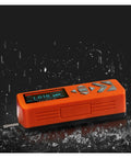 Top Shelf Digital Surface Roughness Tester With Crisp LCD Readout And Compact Profile Gauge measuring surface finish in wet conditions.