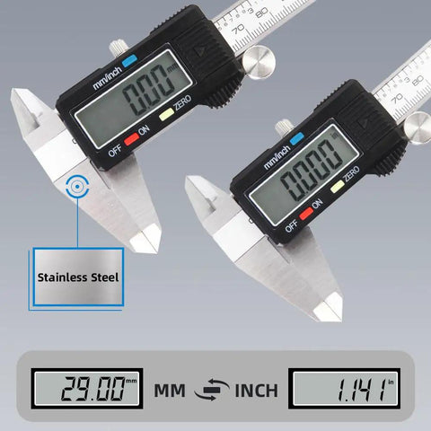 6-Inch Digital Caliper With Large LCD Screen, Stainless Steel Vernier Caliper, Auto Off, Inch Millimeter Conversion detail