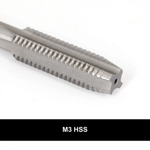 M3 HSS tap from Drill And Tap Set 18 Piece HSS Jobber Length Bits In Metal Indexed Case Tapping And Deburring In One Step