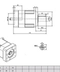 Top Tier High Precision Helical Gear Planetary Gearbox Reducer Built Badass And Smooth For Nema23 Stepper Motors with dimensions