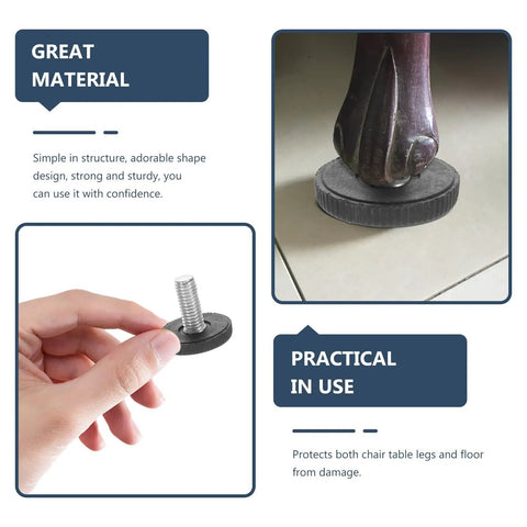 24 Pcs Adjustable Furniture Leveling Feet Screw In Legs For Dressers And Cabinets With Iron And Plastic Construction Easy Install Height Adjustment Floor Protection Wobble Free Stability For Any Home, adjustable foot in use