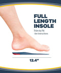 Sore Soles Pain Relief Orthotics For Men And Women, Cushioned Insoles That Fit Casual Shoes and Work Boots, Trim to Fit