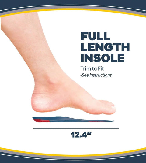 Sore Soles Pain Relief Orthotics For Men And Women, Cushioned Insoles That Fit Casual Shoes and Work Boots, Trim to Fit