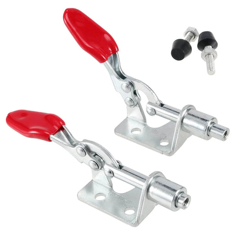 20 Pack Adjustable Toggle Clamps 301AM, Pro Grade Heavy Duty Iron with Anti Rust, Push Pull Quick Release, easy locking, visible.