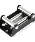 Beefed Up Heavy Duty Winch Roller Fairlead 110mm Hole Distance Galvanized Cable Guide For ATV Truck Or Off Road Use Reduces Friction And Wear Extends Winch Cable Life With Universal Mount Fit, black galvanized steel roller fairlead